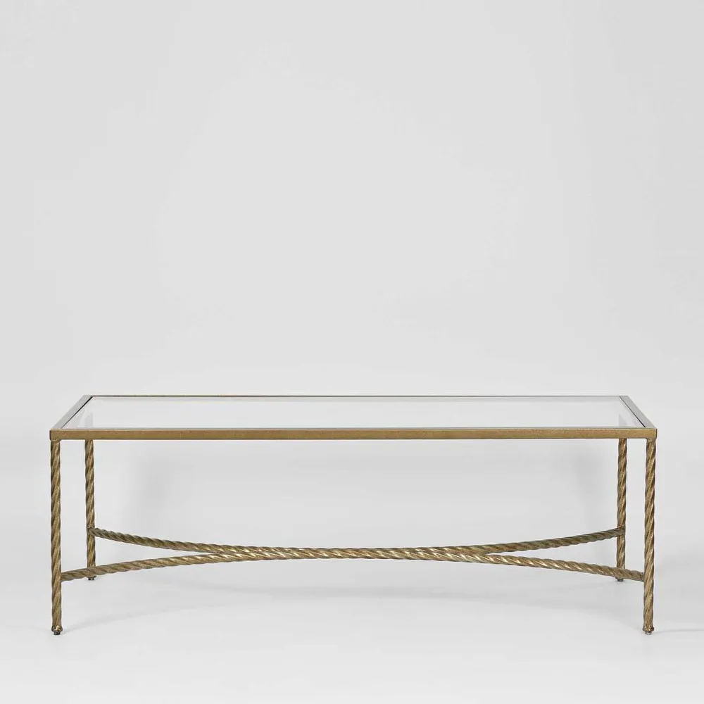 TCD Versailles Rectangular Coffee Table, Gold