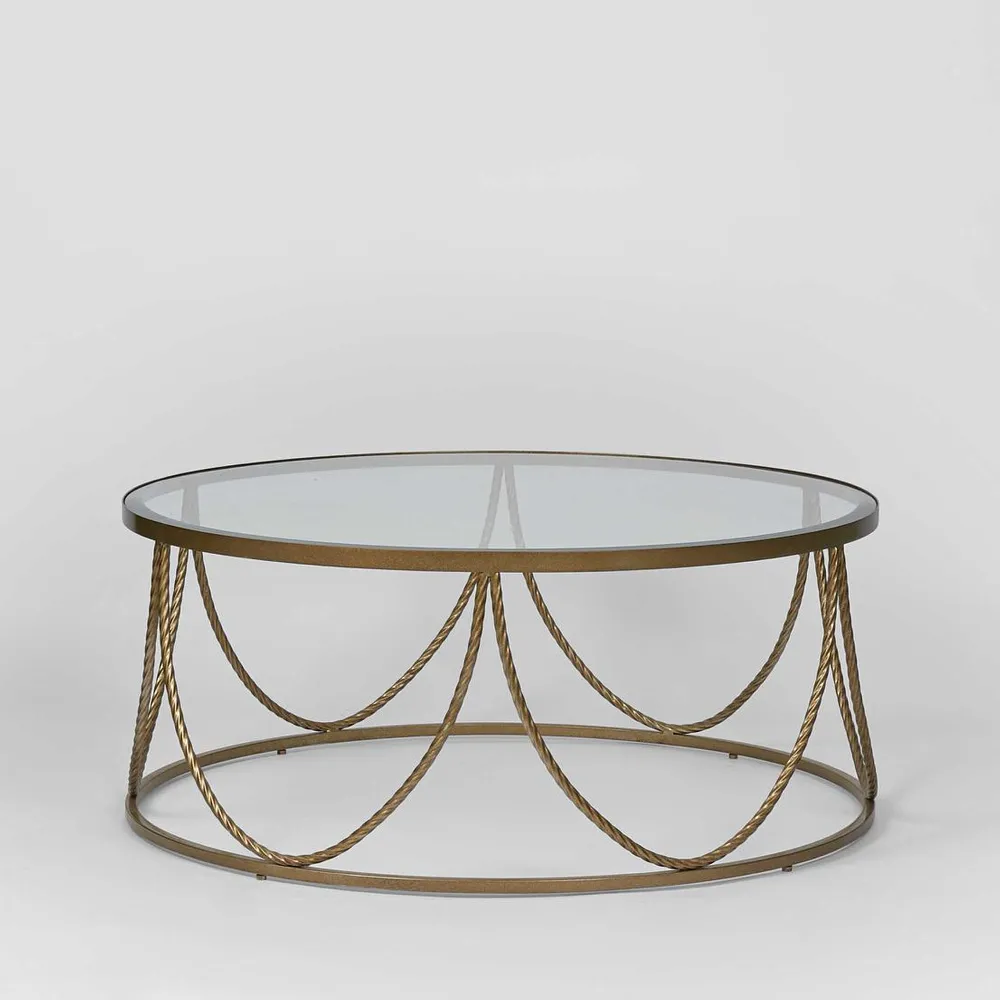 TCD Versailles Round Coffee Table, Gold