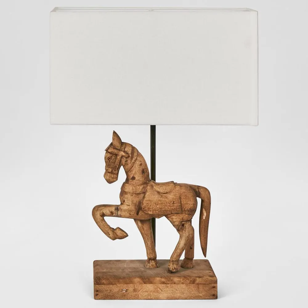 TCD Timber Trot Lamp Base, Dark Natural