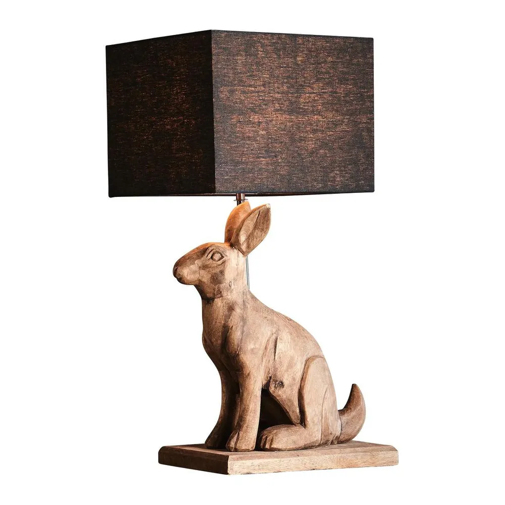 TCD The Cottage Hare Lamp Base, Dark Natural