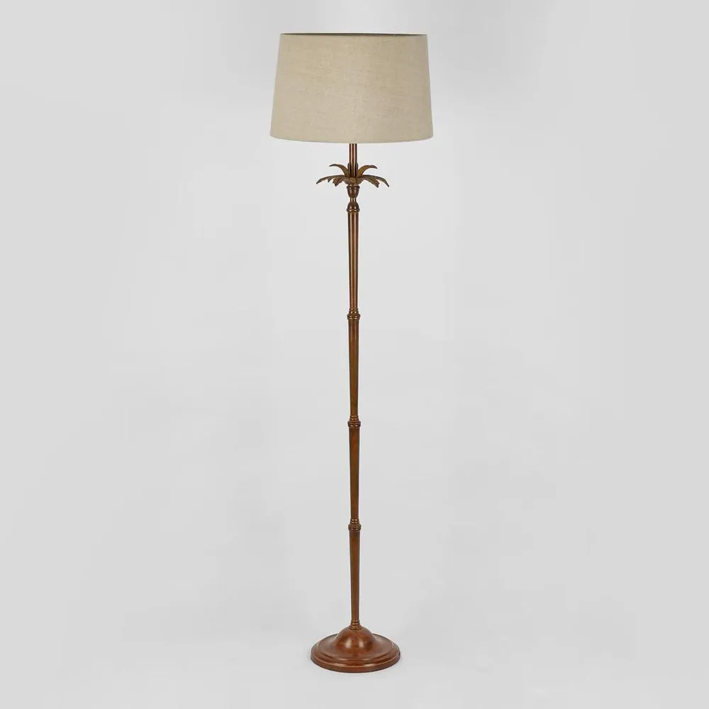 TCD Country Palm Floor Lamp Base, Brown