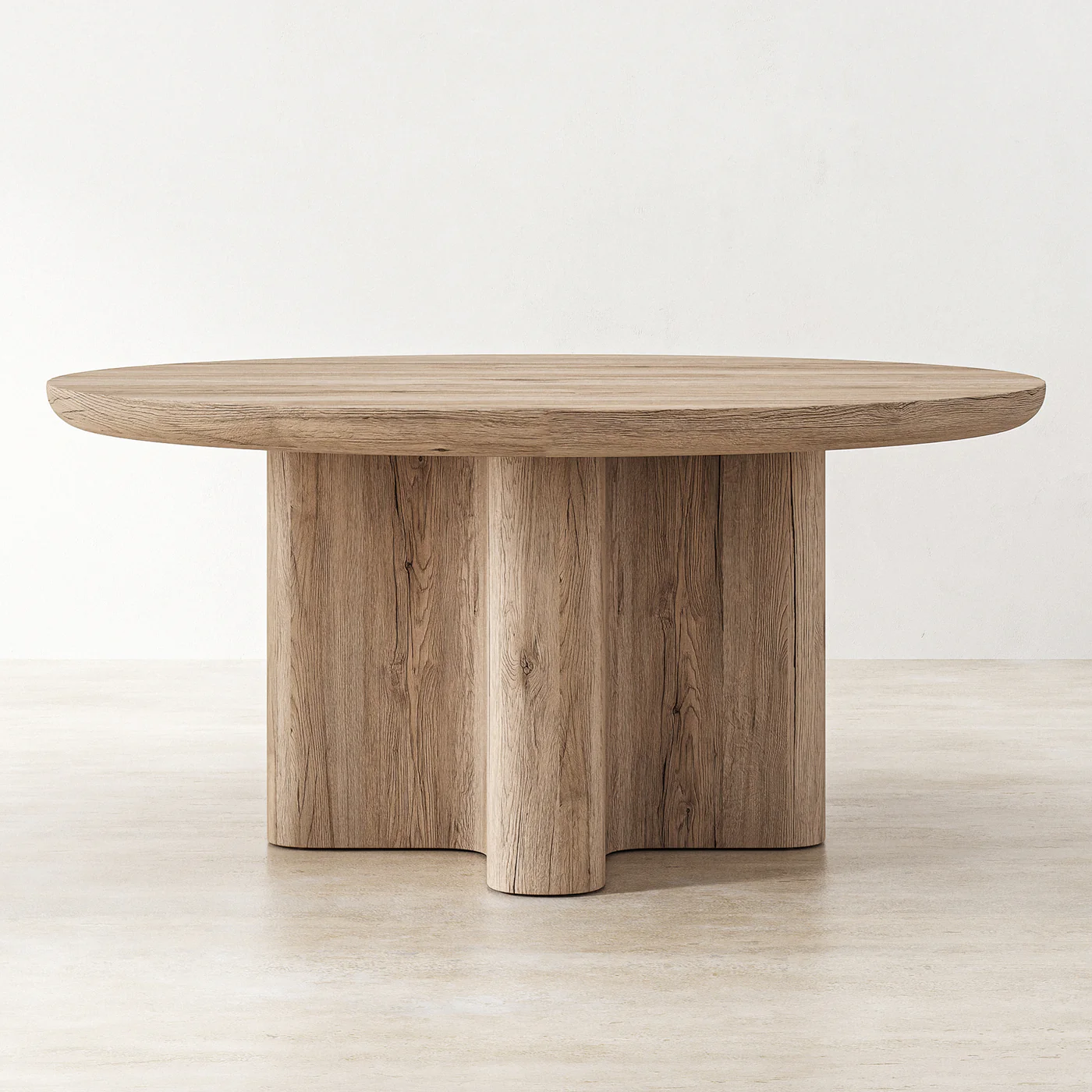 Axel Round Reclaimed Oak Dining Table