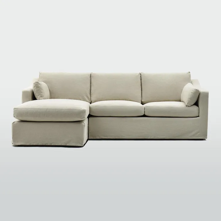 TCD Clover Hill Chaise Sofa, 3 Seater Natural