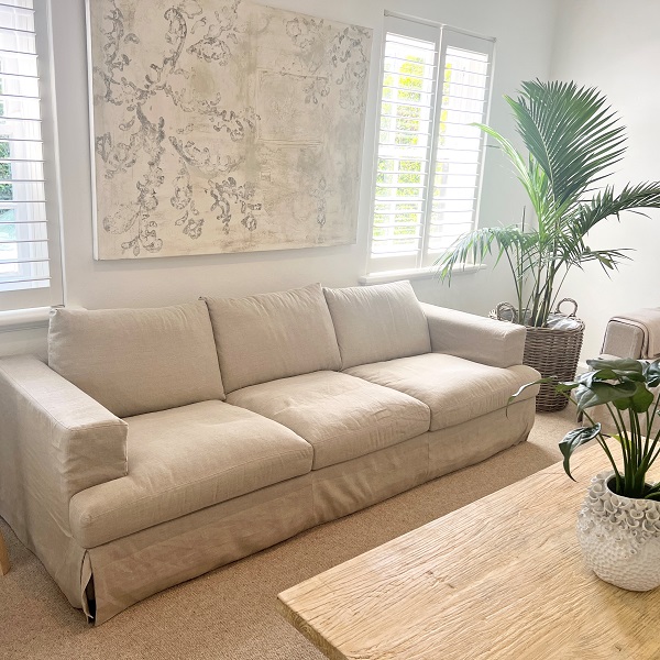 Newport Sofa,  Beige Linen