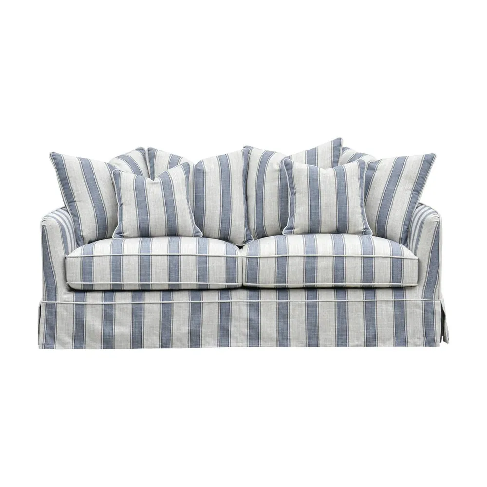 TCD Sorrento Sofa, 3 Seater Blue Skye Stripe