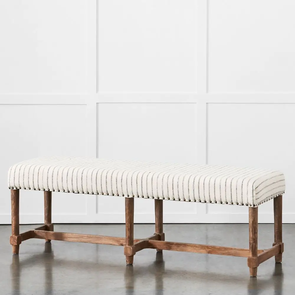 Khadi Hickory Stripe Bench